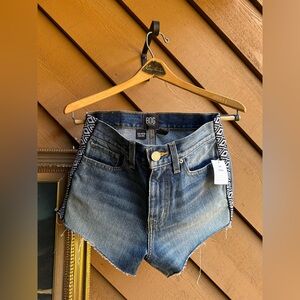 Urban Outfitters BDG Girlfriend High Rise Shorts with Trim Stipe, Size 26